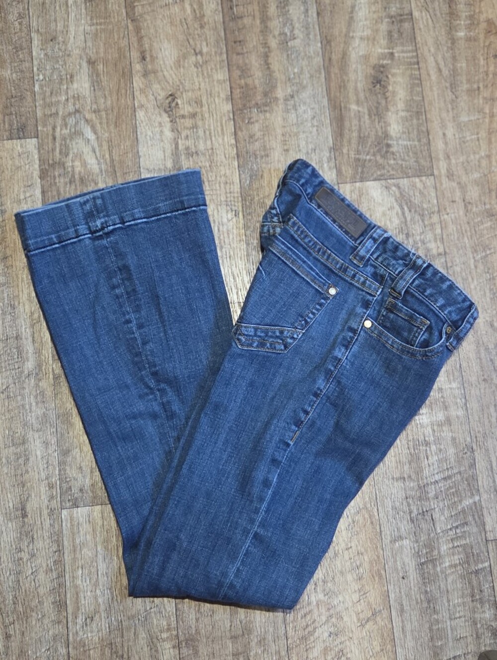 Rock & Roll Cowgirl Blue Boot Cut Jeans Size 28 X 34 - Picture 3 of 7